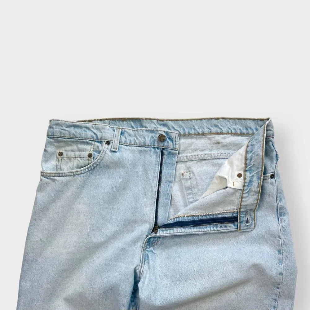 Vtg 90s Levi's Light Wash Jeans, Zip Fly Relaxed Baggy Loose, Y2K Red Tab 38 30